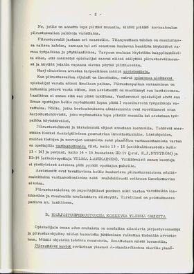 Teknillisen korkeakoulun deskriptiivisen geometrian kurssijärjestely vuodelta 1959. E. Rosenbergin kappale.