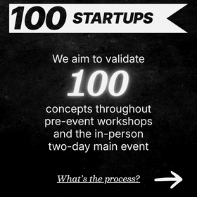 Image showcasing what 100STARTUPS is about and its journey