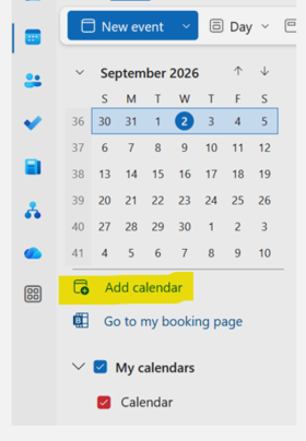 Add calendar