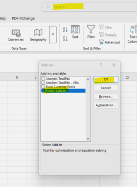 Excel solver