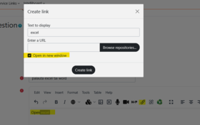 Opening the document in a new window