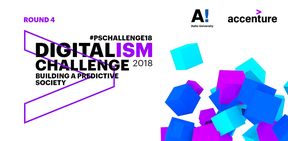 Kuvassa on #PSChallenge18:n banneri.