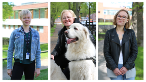 Kuvissa vasemmalta oikealle: Aallon tietoturvaspesialisti Annette Forsell, tietoturvapäällikkö Riitta Gröhn, sekä tietosuojaan erikoistunut lakimies Katja Kivivainio. 