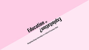 text: education or explotation? 