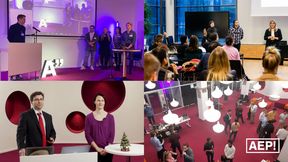 Photo collage of AEP galas 2019-2021