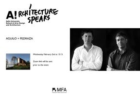 Poster image of Aguilo + Pedraza and their work