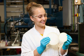 Researcher at chemical engineering laboratory