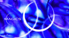 MAGICS gala event picture, blue with white circles