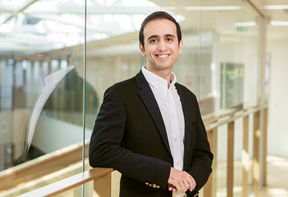 Doctoral student Sina Seyfi, photo by Lasse Lecklin