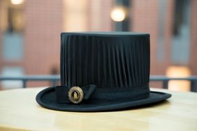 Black doctor's hat