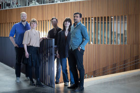 People standing in building