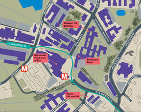 Alumni Weekend paikat kartalla