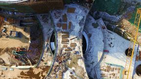 The construction photo of the Strait Culture and Art Center, designed by the Finnish architectural office PES.