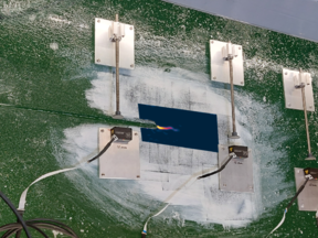 Visualization of a propagating crack in floating freshwater ice specimens using Digital Image Correlation
