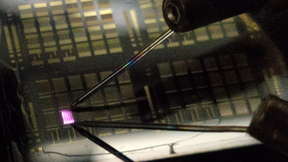 Light emission from a demonstrated DDCT-LED.
