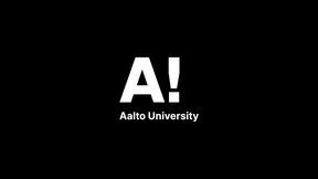 Aalto University logo on black background