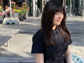 The writer of the article is outside.