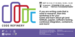 CodeRefinery workshop flyer