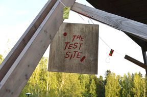 The Test Site sign.
