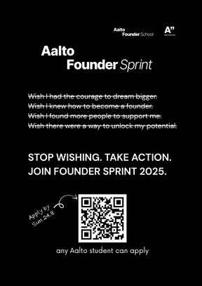 Founder Sprint ansökningsaffisch