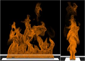 Line burner CFD simulointi