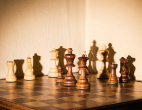 Chessboard and its shadow, Copyright: Carlo Dainese.