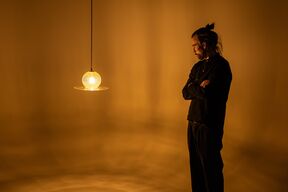 Image of Henri Timperi and his Midnight Sun™ light. 