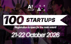 Promotional image for 100STARTUPS main event