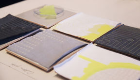 Selluloosan 3D-tulostus kankaalle. Kuva Eeva Suorlahti.