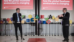 Executive in Residence Esko Aho and Professor of Practice Sixten Korkman.