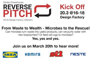 Synbio Powerhouse Reverse Pitch 20.3.2019 -tapahtuman mainos