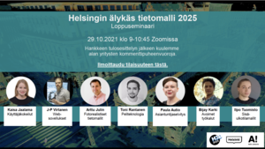 Tapahtuman mainoskuva, jossa puhujien kuvat