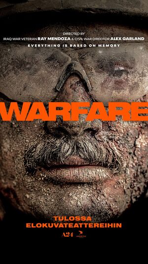 Tausta muuttuu tummanruskeasta vaaleanruskeaksi. Alareunassa pienet logot: A24 ja Nordisk Film.