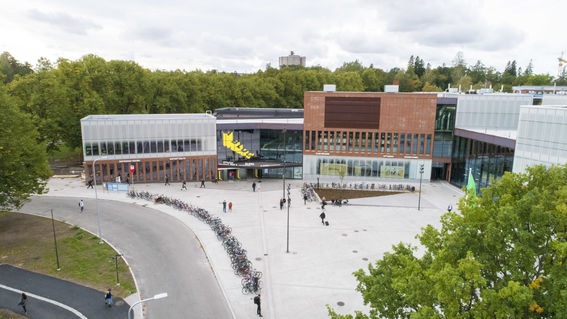 A Bloc lehmuskuja kampuskortteli Kuva: Mikko Raskinen / Aalto-yliopisto