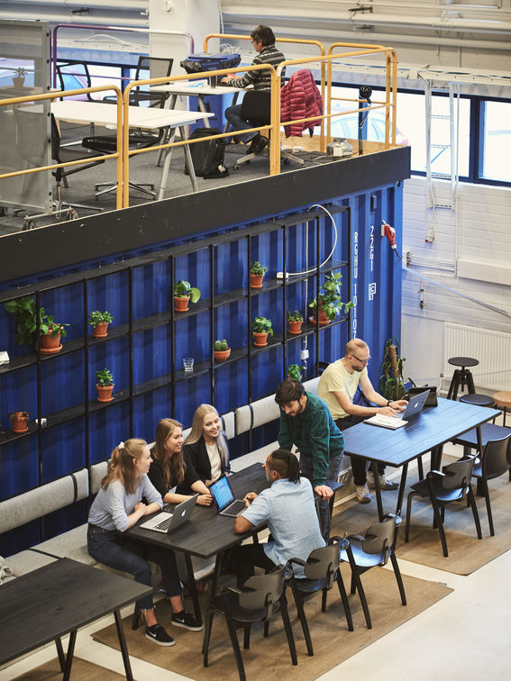 People sitting around table