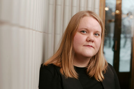 Design historian Kaisu Savola, photo by Sanna Lehto