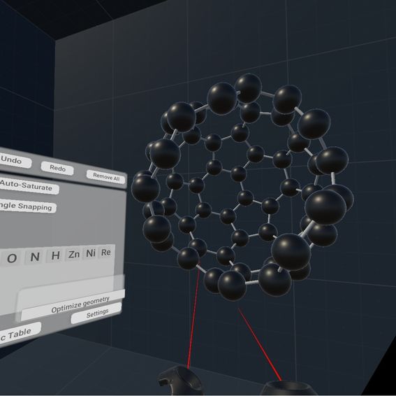 Kuvassa valmis molekyyli. 