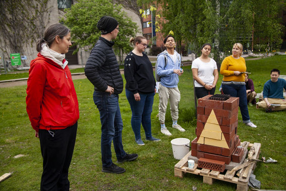 UWAS Circular course's Rocket Stove Photo: Elisa Dametto