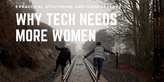 Stock image of two people stood on railway line