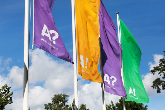 4 Aalto University flags