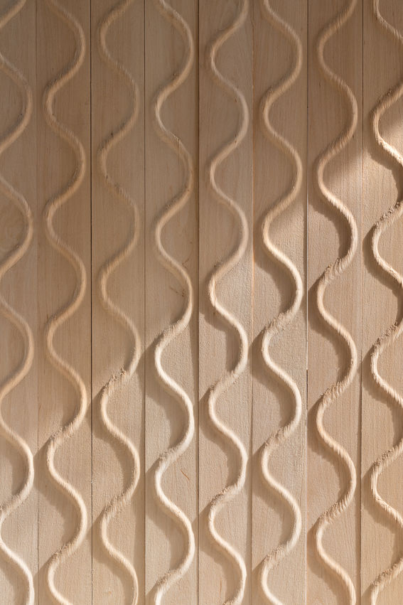  Embossed wooden panels 