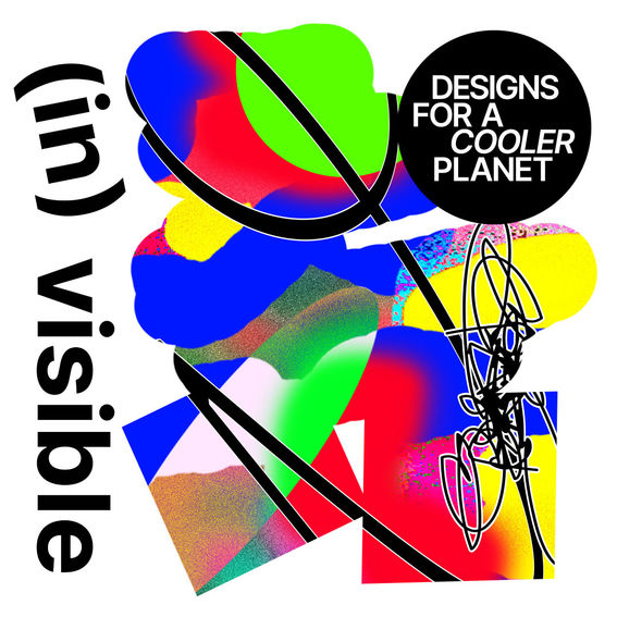 Colourful graphics for Designs for a Cooler Planet 2023 hero visual identity by Veera Kemppainen.