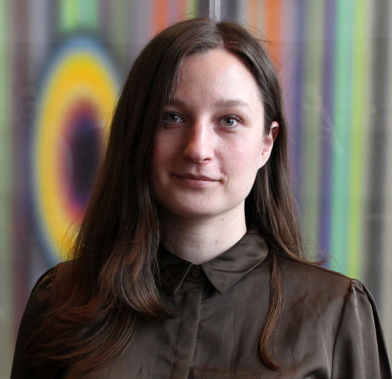 Portrait of woman in green shirt