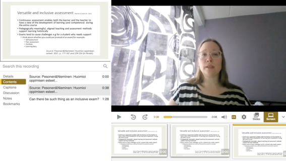 A screenshot of a Panopto video lecture