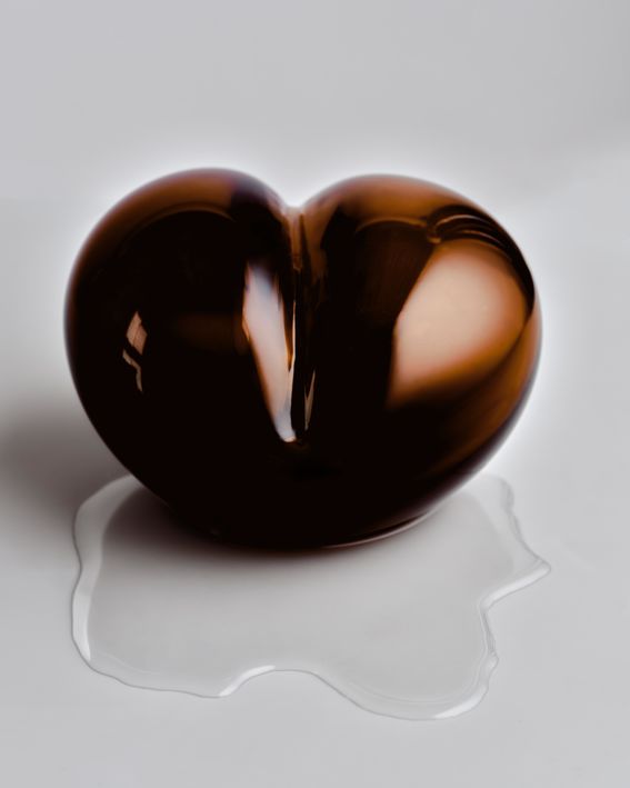 Coffee bean made of glass