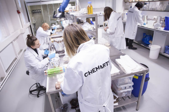 People working in a lab