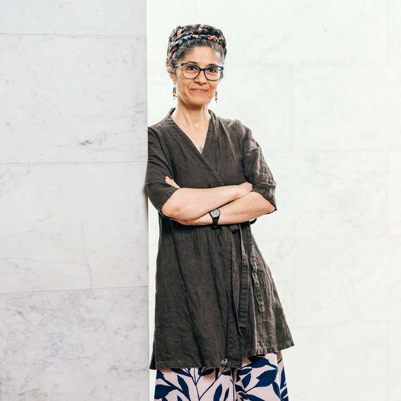 Photo of Andrea Botero, who is a designer and researcher exploring technologies, services and media formats for collectives and communities.