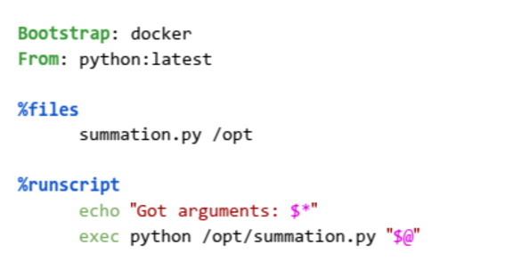 Esimerkki definition-tiedostosta