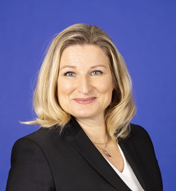 A smiling businesswoman