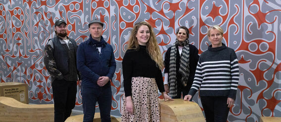 Aalto University HiFive research group: Joni Lappalainen, Juho Silmukari, Martina Čaić, Anna Viljakainen, Virpi Roto. Photo: Mikko Raskinen